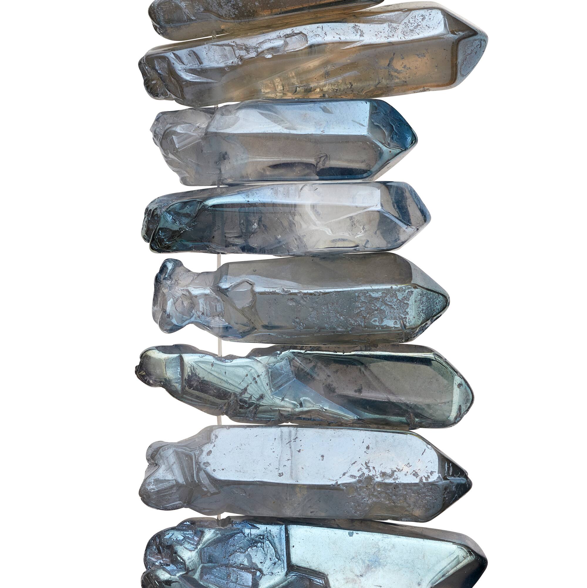 Blue Luster Crystal Stone Nugget Beads by Bead Landing™